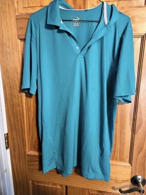 Puma Men's Polo Shirt Blue Size XL